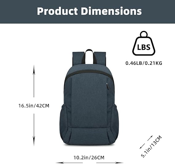 Men Women Casual Backpacks Bags Unisex Daypacks Durable Oxford Fabric Backpacks for Daily Travel Work Fitness Hiking Cycling (Black) - color: Black