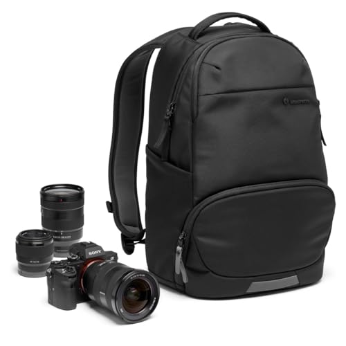 Manfrotto Advanced Active III Camera and Laptop Backpack, for Reflex/Mirrorless Camera with Lenses, Interchangeable Padded Dividers and Tripod Attachment - style: Travel Backpacks