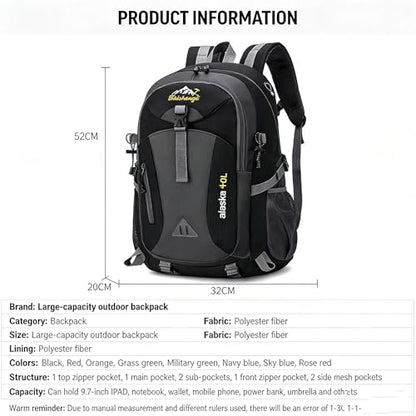 Travel Backpack 40L.Flight Friendly Approved Carry-on Luggage,Anti theft.Water.resistant.Lightweight.Business.Rucksack,Durable Large Weekender Bag Daypack Fits 17.3 Inch Laptop Unisex - color: Grey and Black
