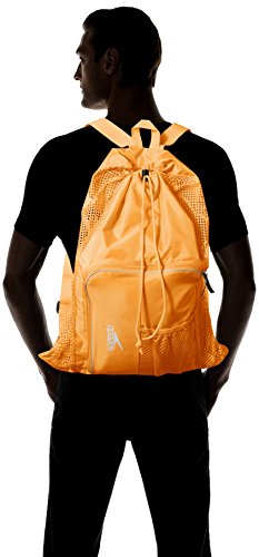 Speedo Unisex-Adult Drawstring Deluxe Ventilator Mesh Equipment Bag - color: Bright Marigold