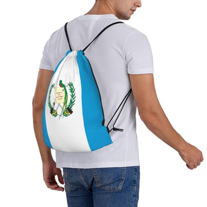 Guatemala Flag Drawstring Bag Sport Gym Backpack Beach Travel Sack Draw String Yoga Bag For Men Women - color: Guatemala Flag