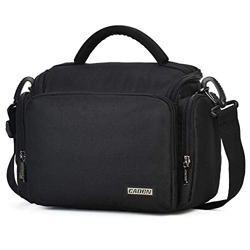 CADeN Camera Shoulder Crossbody Bag Case Compatible for Nikon, Canon, Sony SLR/DSLR Mirrorless Cameras and Lenses Waterproof(1.0 M, Black) - color: Black, size: 1.0 M