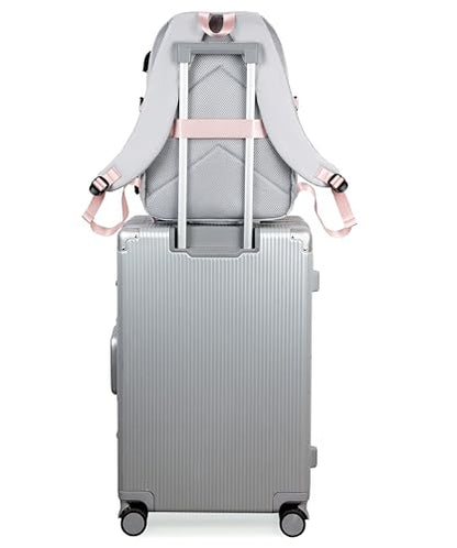Joymoze Women Fashion Travel Backpack Set Roomy Laptop Rucksack Set Casual Daypack for Girl Grey - color: Grey