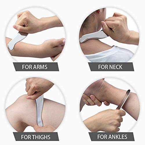 Gua Sha Tools, Stainless Steel Scraping Massage Tool, IASTM Tools, Myofascial Scraping Tools to Physical Therapy, Scar Tissue and Soft Tissue (A)