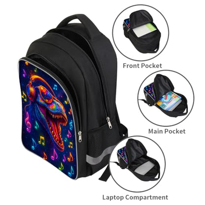 HiMagics Cute 3D Dinosaur School Backpack for Kindergarten Boys Girls Large Capacity Elementary School Bag with Reflective Safety Strips, Durable Bookbag for Grades 1st-12th Students - color: A13-dinosaur