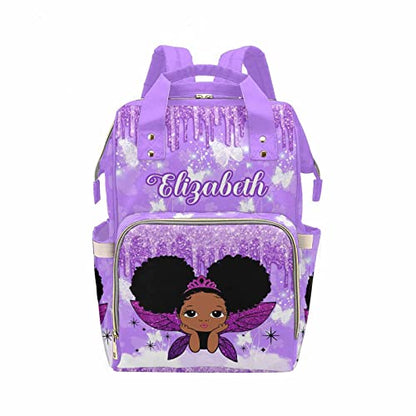 MyPupSocks Diaper Bag Personalized with Name, Multifunction Custom Diaper Bag Nursing Baby Bags Nappy Bag for Baby Girl Boy, Large Capacity Shoulder Bag Casual Daypack Travel Backpack for Mom - color: Multi 21
