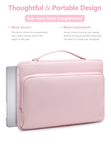 HYZUO 13.3-14 Inch Laptop Bag Case Sleeve for MacBook Pro 14 M5-M1 Pro/Max A3426 A3427 2026-2021, 13.3" MacBook Air/Pro, 13.8"/13.5" Surface Laptop/Book, 13" 13.3" HP Dell Lenovo Asus Acer, Pale Pink - color: Pale Pink, size: 13.3-14 Inch
