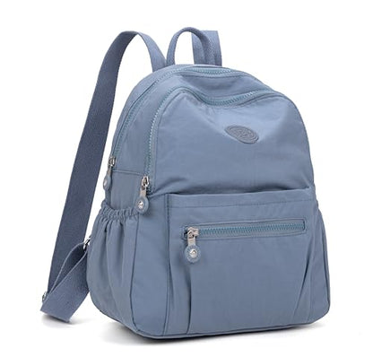 Pealwel Mini Backpack Purse for Women,Small Nylon backpacks for Ladies Backpacks Women Anti Theft Travel Bag (Light Blue) - color: Light Blue