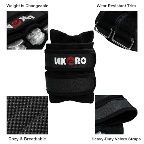 Ankle Weights Wrist Weights for Men Women, 1 Pair Adjustable Removable Steel Weighted Plates Arm Leg Weights for Walking Running Pilates, Fitness Weights - color: Adjustable Wrist Weights 2.2 LBS