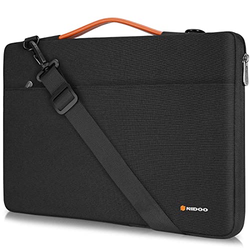 NIDOO Laptop Sleeve Shoulder Bag for 11-12.5", 13", 14" MacBook / 12.9" iPad Pro / Surface Pro 8 / Galaxy Chromebook 2 HP - color: Black - Shoulder, size: 12.5-13 inch
