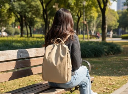 Convertible Nylon Backpack, Casual Lightweight Daypack Shoulder Bag, Multi-Way Carrying Design