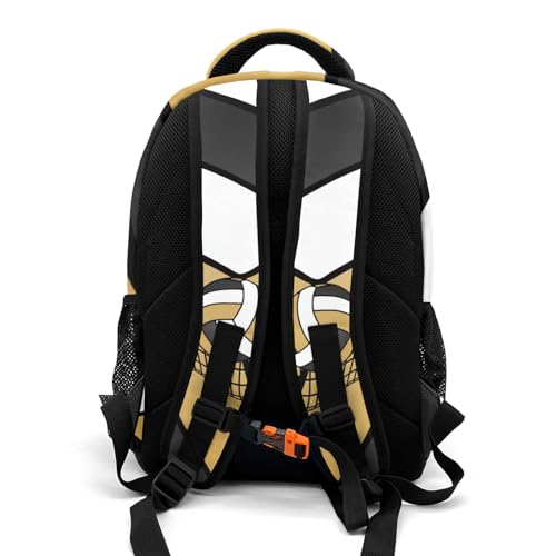 Volleyball Gold Black Shoulders Bag Backpacks Casual Daypacks for Women Men Party Sports - color: Muilti 13