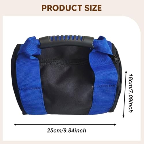 Kettlebell Sandbag Bag Only with Handle - Sand Weights Bag for Functional Fitness, Boxing, Bodybuilding (Sand Not Included) - color: Blue