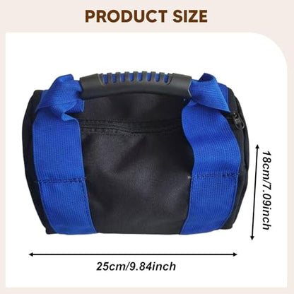 Kettlebell Sandbag Bag Only with Handle - Sand Weights Bag for Functional Fitness, Boxing, Bodybuilding (Sand Not Included) - color: Blue
