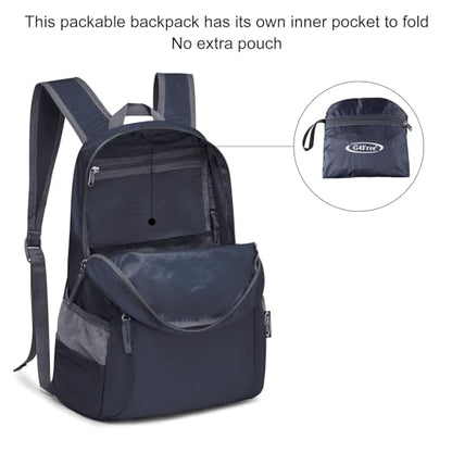 G4Free 20L Small Packable Travel Hiking Backpack for Men Women - color: Dark Blue, size: 20L