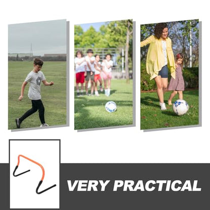 Soccer Training Mini Hurdle Adjustable Height PVC Plastic Agility Hurdle for Foldable Running Accessory for Speed and Footwork Drills
