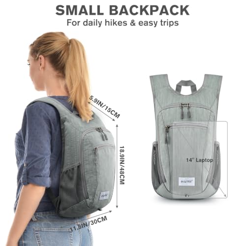 G4Free 10L/15L Hiking Backpack Lightweight Packable Hiking Daypack Small Travel Outdoor Foldable Shoulder Bag - color: Grey, size: 20L