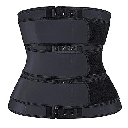 Women Waist Trainer Cincher Tummy Control Workout Sweat Girdle Weight Loss Slim Belly Band Body Shaper Trainer Belts - color: Black, size: 5X-Large