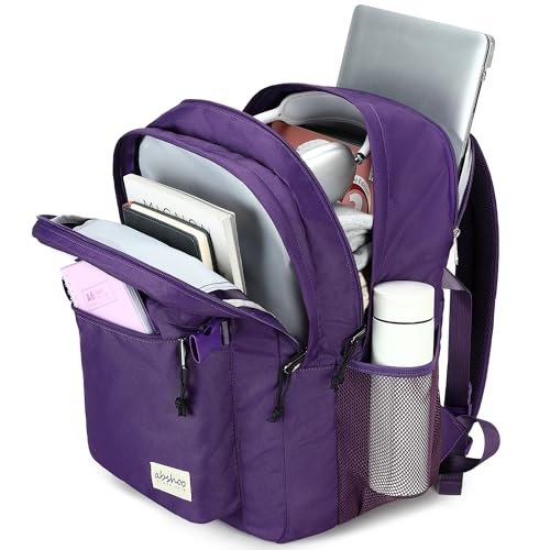 abshoo 32L Backpack for School College Bookbag Middle High School Backpacks Casual Daypack Travel Backpack (Purple) - color: Purple