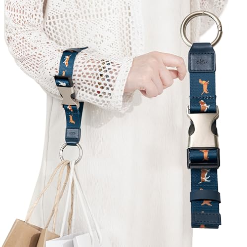 Add-a-Bag Luggage Strap, Adjustable Travel Carry Strap with Ring Hooks & Buckle, Heavy-Duty Bag Holder & Jacket Gripper, Luggage Straps/Luggage Belt, Travel Clip for Carry-On Suitcase & Backpack - color: Puppy