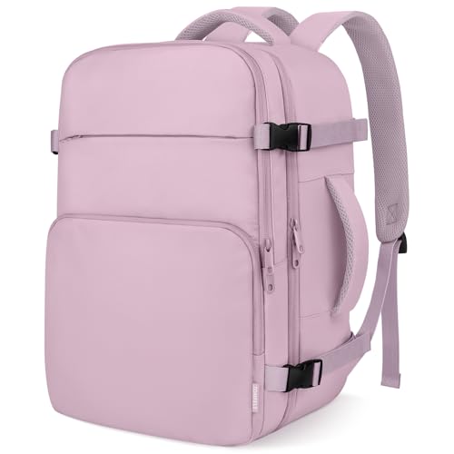 ZOMFELT Travel Backpack for Women Men, Carry On Backpack, TSA 15.6inch Laptop Backpack Flight Approved, Personal Item Travel Bag Nurse Bag Casual Daypack for Weekender Business Trip, Dark Purple - color: Dark Purple