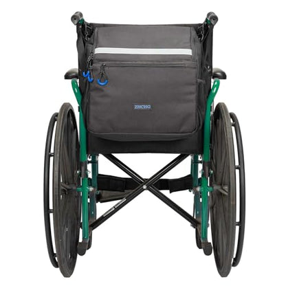 ZHCHG Wheelchair Bags, Wheelchair Backpack with Cup Holder, Wheelchair Bags to Hang on Back, Electric Wheel Chair Accessories, Large Storage Bag for Walker Rollator - style: Black
