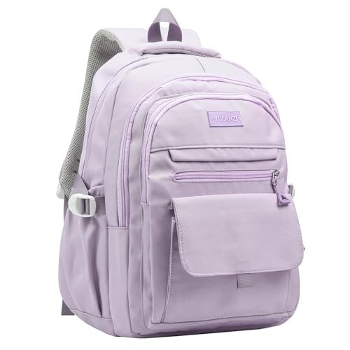 Phaoullzon Girls School Backpack for Boys, College Aesthetic Laptop Bookbag for Travel,Purple - color: Purple, size: Large (17.5 Inch)