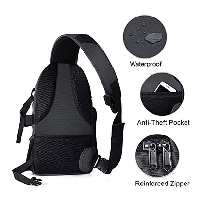 MOSISO Camera Sling Bag, DSLR/SLR/Mirrorless Camera Backpack Case Shockproof Photography Backpack with Tripod Holder & Removable Modular Inserts Compatible with Canon/Nikon/Sony/Fuji, Space Gray - color: Space Gray