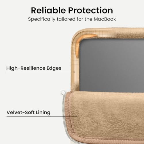 tomtoc 360 Protective Puffy Laptop Sleeve Kit for 13-inch MacBook Air 2026 - color: Snowberg, size: 13-inch