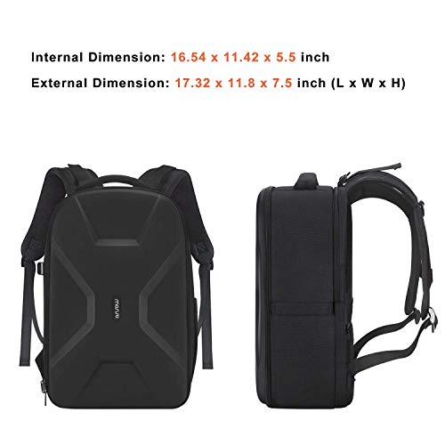 MOSISO Camera Backpack, DSLR/SLR/Mirrorless Photography Camera Bag 15-16 inch Waterproof Hardshell Case with Tripod Holder&Laptop Compartment Compatible with Canon/Nikon/Sony, Black - color: Black
