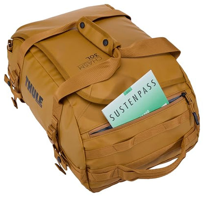 Thule Chasm Duffel bag, Weather-resistant materials, Easy packing, Converts to backpack, Internal pockets, Travel-ready - color: GOLDEN BROWN, size: 30L