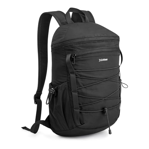 G4Free Hiking Backpack for Women Men 20L Lightweight Travel Backpacks Daypack Outdoor Daily Camping, Black - color: Blcak