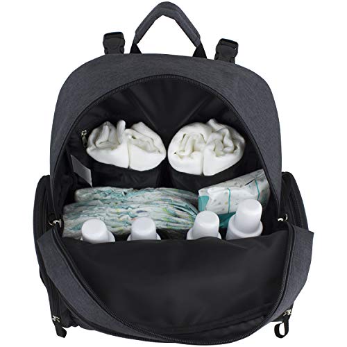 BODHI Baby Portable Diaper Changing Pad Diaper Changer Travel Bag, Changing Mat, Baby Changing Station, Infant Gift, Black Chambray - color: Black Chambray