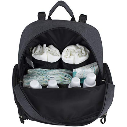 BODHI Baby Portable Diaper Changing Pad Diaper Changer Travel Bag, Changing Mat, Baby Changing Station, Infant Gift, Black Chambray - color: Black Chambray