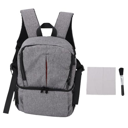 Waterproof Travel Camera Backpack EVA Double Shoulders Bag for SLR Mirrorless Cameras Photography (Gray) - color: Gray