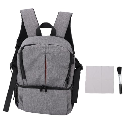 Waterproof Travel Camera Backpack EVA Double Shoulders Bag for SLR Mirrorless Cameras Photography (Gray) - color: Gray