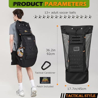 Soccer Ball Bags for Coches XL Heavy Duty Mesh Sport Ball Backpack for Basketball Volleyball Football & Equipment