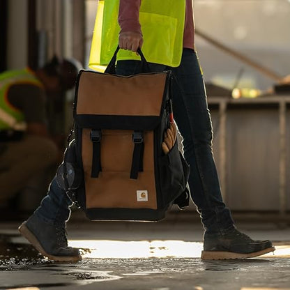 Carhartt Mens Station Tool Bag W/Adjustable Shoulder Straps, Durable, Water-Resistant Tool Organizer, Tool Backpack - style: Tool Backpack