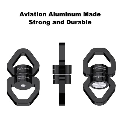 Swing Swivel, 35KN Safety Rotational Device, Swing Spinner for Web Tree Swing, Aerial Dance, Children’s Swing, Hanging Hammock (Full Black) - style: Black-1 Pack