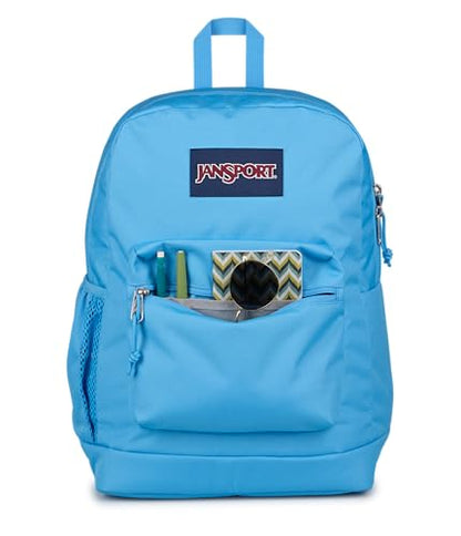 JanSport Cross Town Plus Backpack - Large Main Compartment, Side Water Bottle Pocket, 15-Inch Padded Laptop Sleeve - Electric Azul - color: Electric Azul