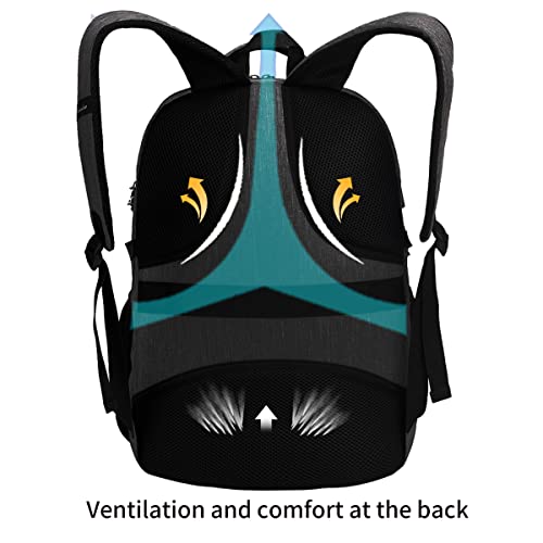 SHRRADOO Anti Theft Laptop Backpack Travel Backpacks with Combination Lock for Women Men College Backpack Computer Bag Fits 17 Inch Laptop,Sky Blue - color: Sky Blue