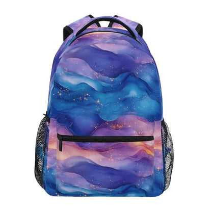 Fun Backpack for Teacher Nurse Fashion Backpack with Chest Strap Gift Men & Women Blue Purple - color: Multicolor13