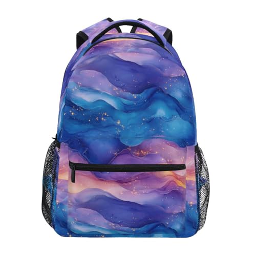 Fun Backpack for Teacher Nurse Fashion Backpack with Chest Strap Gift Men & Women Blue Purple - color: Multicolor13