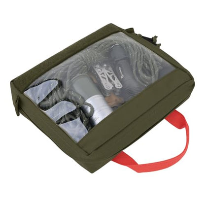 KRYDEX Clear Top Insert Bag with Hook Panel Tactical Packing Cube Travel Organizer Bag (Large-RG) - color: Large-RG