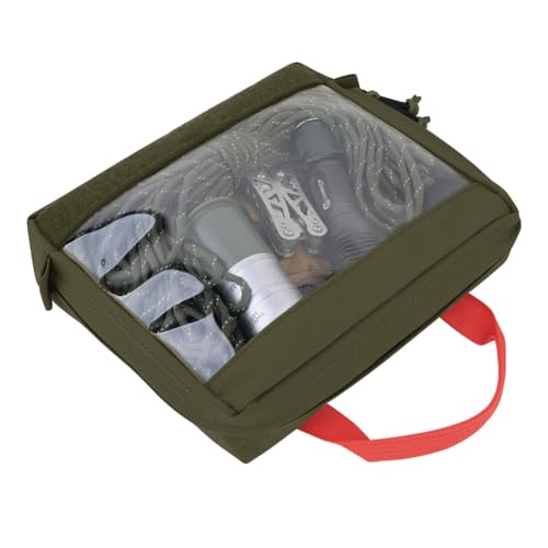 KRYDEX Clear Top Insert Bag with Hook Panel Tactical Packing Cube Travel Organizer Bag (Large-RG) - color: Large-RG