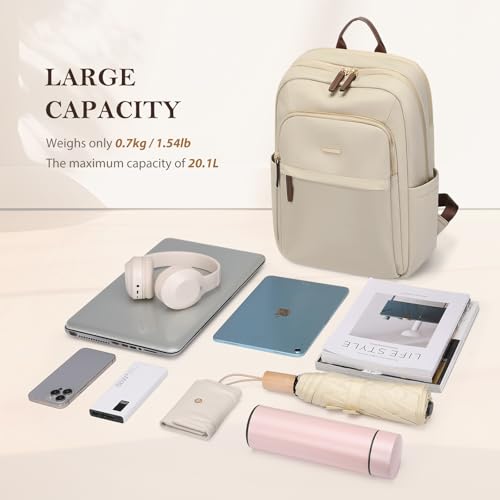 Travel Backpack for Women Personal Carry On Bag Business Weekender Hiking Multilayer Laptop Bag,16 Inch,Apricot - color: Upgrade-apricot, size: 16 Inch
