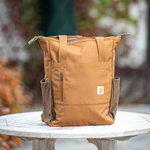 Carhartt Classic Convertible Backpack Tote, Durable Water Repellent Material W/ 17" Laptop Sleeve, Black - color: Black