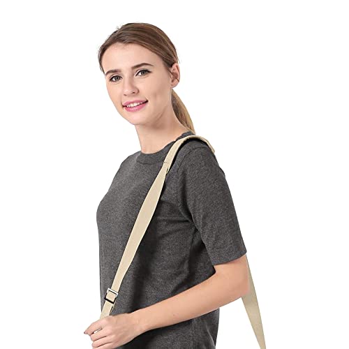 MOSISO 56 inch Shoulder Strap, Adjustable Thick Soft Universal Replacement Non-Slip Fit Padded with Metal Swivel Hooks for Laptop Shoulder Bag/Laptop Messenger Bag/Crossbody Bag, Khaki - color: Khaki