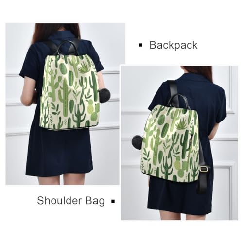 ALAZA Green Plants Cactus Trips Hiking Camping Rucksack Pack for Women - color: multicolor 21