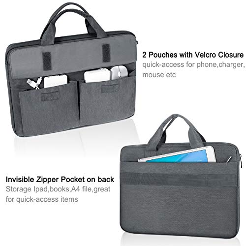 Landici Laptop Bag Case 17 17.3 inch, Waterproof Computer Sleeve Cover Compatible with MacBook 17, 17-18 inch HP Acer Dell Lenovo ASUS Laptop, Slim Briefcase with Shoulder Strap, Grey - color: Grey, size: 17-17.3 Inch
